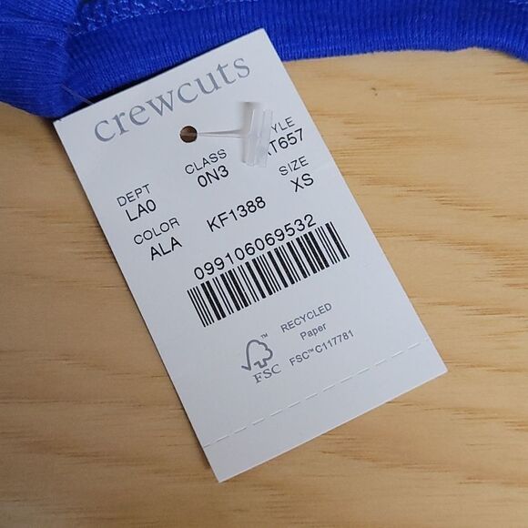 J Crew Crewcuts Lazy Mountain Alaska Kids Blue Long Sleeve Tee Shirt NWT - Picture 5 of 6
